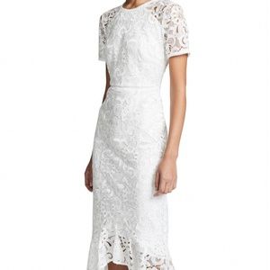 Shoshanna Edgecomb white lace dress